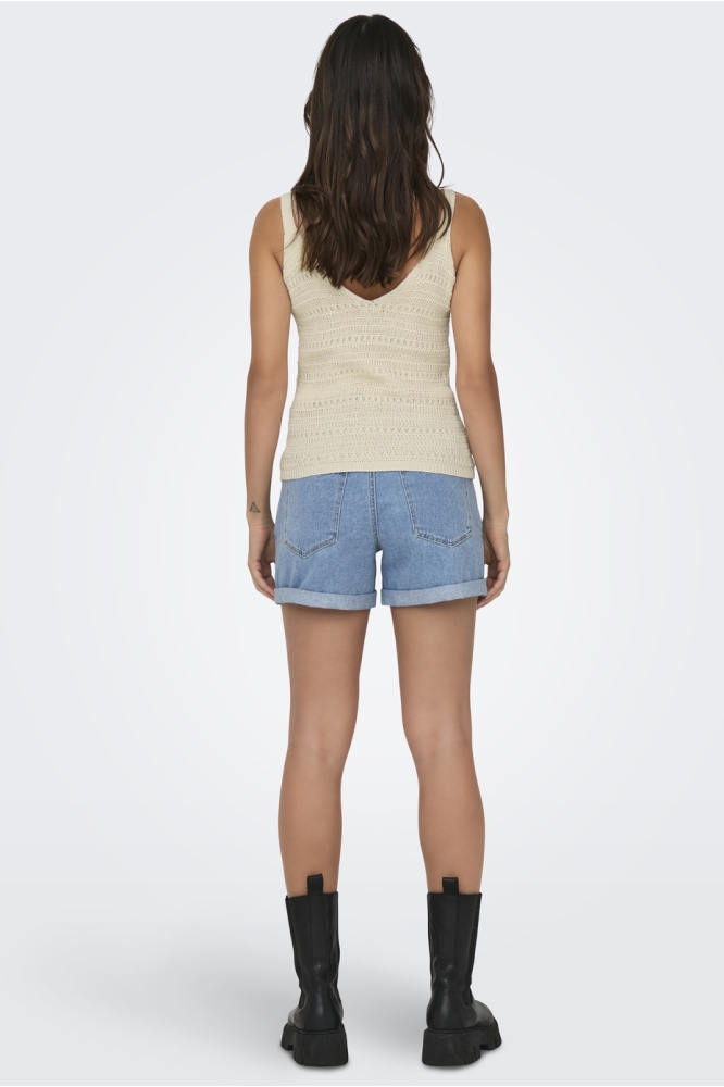 JDYTROPICA S/L V-NECK TOP KNT 15320721 BRICH